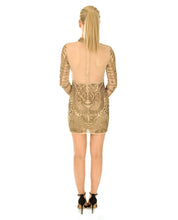 Hire Missguided Peace & Love Gold Embellished Dress | Hirestreetuk.com