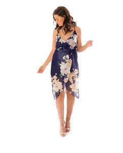 Rental dress | Navy floral beach dress | Hirestreetuk.com