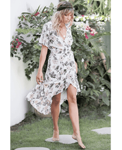 HIRE SEVEN WONDERS PURPLE FLORAL MAXI WRAP DRESS 8