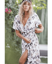 HIRE SEVEN WONDERS PURPLE FLORAL MAXI WRAP DRESS 8